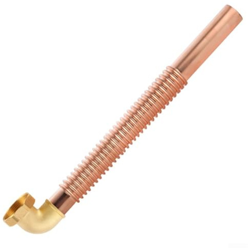 Tuyau de vidange de baignoire en cuivre de 51 cm avec connecteur de raccordement pour une installation adaptable et un débit de drainage fluide