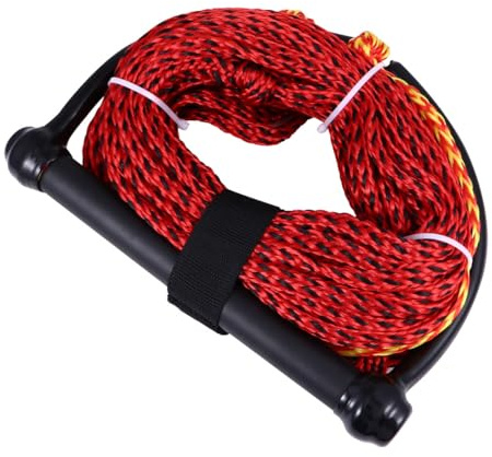 KOCKSHION Schwarzes 1 Stück Wasserskiseil aus Nylon mit Griff Hohe Abriebfestigkeit und Einfache Handhabung für Wakeboarding und Wasserski Am Boot Zufällige Farbe
