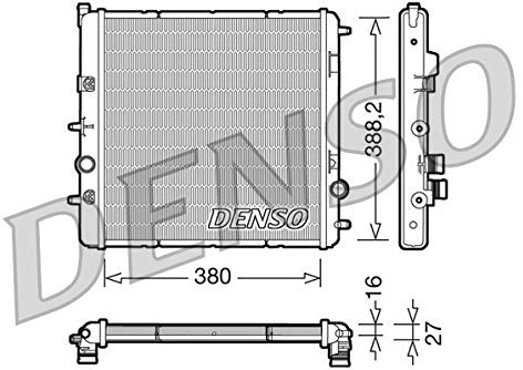 DENSO Radiatore, Raffreddamento motore DRM07003 | Compatibile con: CITROËN C3 II, DS3, DS3 Cabriolet, PEUGEOT 207, 207 CC, 207 SW, 208 I