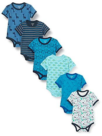 Care Unisex baby bodysuit (6-pack), Dress Blues (772), 6-9 månader