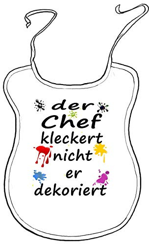 Kleckerlatz Scherz-Latz für Erwachsene Chef Baby-Lätzchen