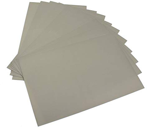 Finest Folia - 10 fogli DIN A4 per stencil Oramask 810, colore: Grigio opaco traslucido