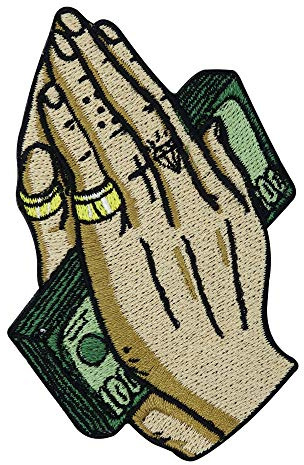 Finally Home Pray for Money Patch att stryka på | Hip hop-lappar, Dollar stryklappar, handtatueringslappar