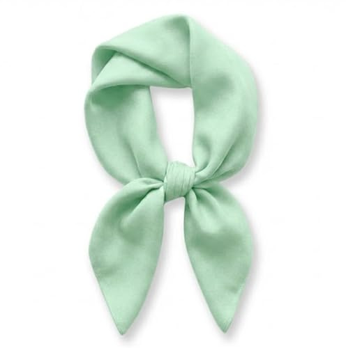 TigerTie Damen Nickituch Halstuch in blassmint einfarbig Uni - Weiches Tragegefühl - Tuchgröße 60 x 60 cm - 100% Baumwolle
