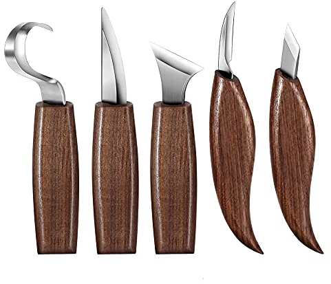 7/10/12 pz Scalpello Lavorazione Del Legno Cutter Set di Utensili A Mano Coltello Da Intaglio Del Legno FAI DA TE Peeling Intaglio Del Legno Scultoreo Cucchiaio Intaglio Cutter, 7 PZ