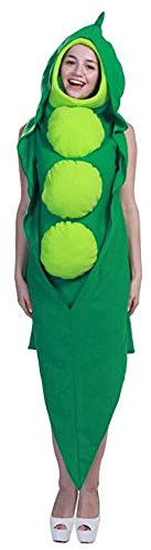DUORUIMI Disfraz de guisante vegetal para mujer, disfraz de Halloween, carnaval y carnaval