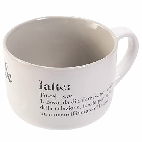 Villa d'Este Home Tivoli Victionary Jumbo Mug Latte & biscotti in gres 520 ml