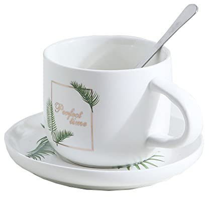 ZOGBX Taza de té, Tazas de café de Porcelana,Tazas de Café Florales,Juegos Tazas te Porcelana Inglesa,Juego de Tazas de la Tarde Vintage,Juego de Cafe Completo,Conjuntos de Taza y platillo