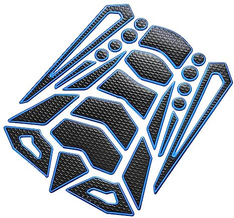 Motoforti Motorbike Gas Fuel Tank Protector Sticker 3D PVC Rubber Blue