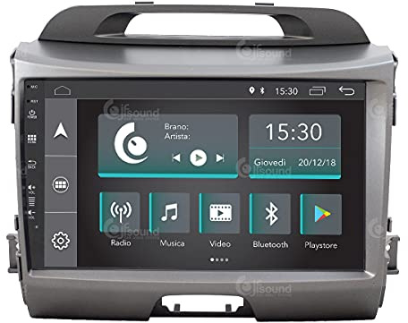 Autoradio Custom Fit per Kia Sportage old (con navigatore, camera e amplificatore infinity di serie) Android GPS Bluetooth WiFi Dab USB Full HD Touchscreen Display 9