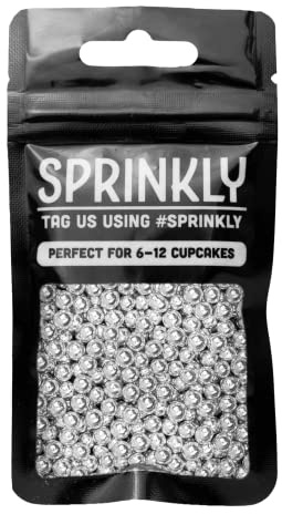 SPRINKLY - Metallic Chocolate Balls (Small/6mm) - Silver - 30g