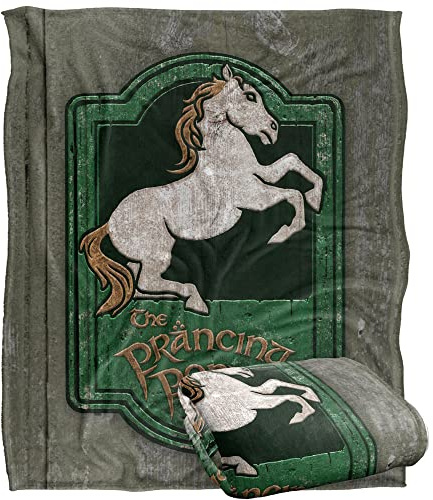 LORD OF THE RINGS The Blanket, 152 x 127 cm Prancing Pony Sign Silky Touch Super Soft Throw Blanket