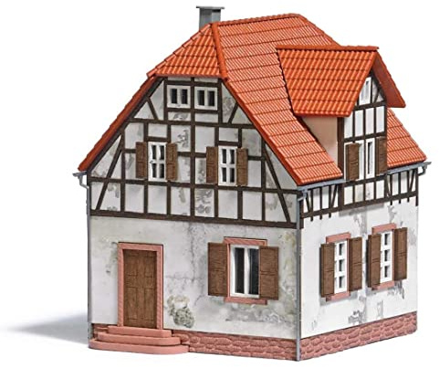 Busch - Altes Wohnhaus H0 (5/22) *bu1906 (4001738019063) - Modellbau - Miniaturhaus - Historisch - Weiß - Klassisch - Kid - Unisex - Kinder