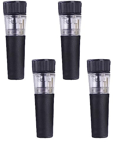 4 tapones de vino al vacío, bomba de vacío sellada, sellador de botellas reutilizable para cerveza, champán, vino espumoso