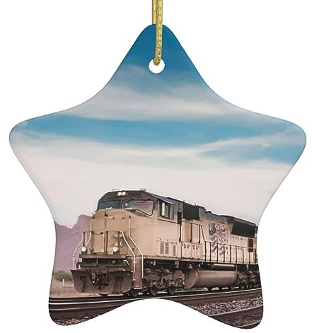 Weihnachtsschmuck, Zuglauf, Reisen, Wüste, bedruckt, Pentagramm, Keramik, Ornamente, Basteln, Weihnachtsbaum, Keramik, hängende Weihnachtsbaumdekorationen für Zuhause, drinnen und draußen,