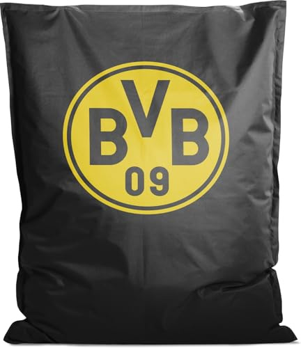 MAGMA Sitting Point only by Sitzsack Fussball BigBag mit VIP BVB Borussia Dortmund Lizenz, XXL 170 × 130 cm, EPS-Füllung, nachfüllbar – BVB Fanartikel