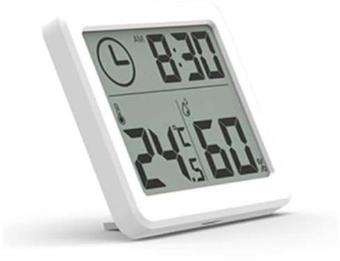 Digitales Innenthermometer Mit Hygrometer Zeitanzeige Langlebig Und Leicht Für Heimgebrauch Büro Und Schlafzimmer