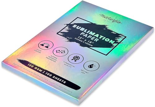 Makerflo Sublimation Paper 13 x 19 Inch 600 Sheets, Heat Transfer Sublimation Paper For Tumblers T-Shirts Phone Case Mugs, Printable Stickers Gifting Christmas DIY Enthusiast