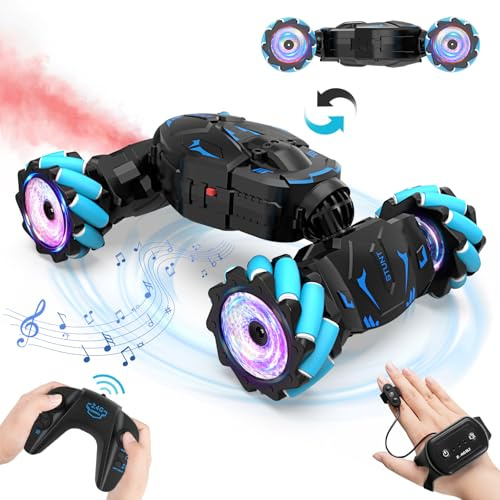 Ferngesteuertes Auto ab 6 7 8 9 10 11 12 Jahre mit Fernbedienung für Kinder | 2.4 GHz 4WD Stunt RC Auto mit Handsteuerung, Drift RC Car Offroad 360° Drehung, Spielzeug Auto für Junge Mädchen