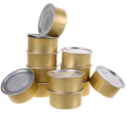 HOLIDYOYO 12pcs Empty Pet Food Can Containers for Cats Dogs Food-grade Storage Tins Easy-access Lid for Treats Snacks Lightweight Versatile for Home Travel