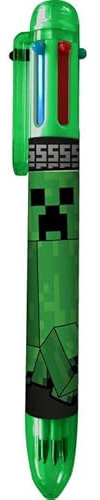 Minecraft flerfärgade pennor 6-i-1 indragbara kulspetspennor regnbåge tunna nyhet penna barn kontor skolmaterial studenter barn present