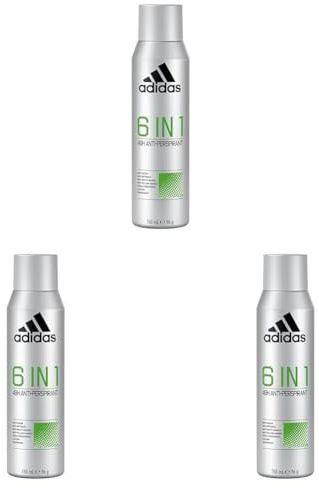 Adidas - 6 in 1 Anti-Perspirant Spray, desodorante en formato spray 150 ml (Paquete de 3)