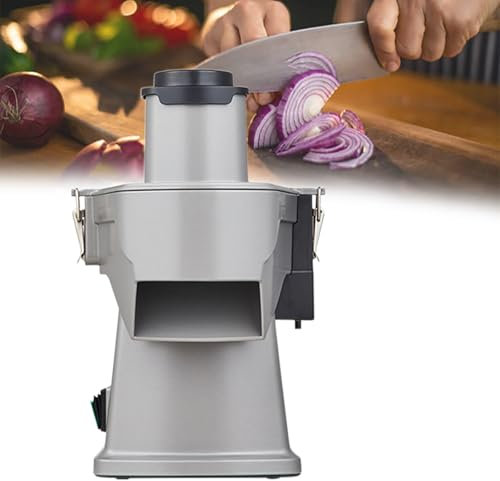 GESAIDES Picadora de Verduras Eléctrica 4 en 1, Cortadora de Verduras Multifuncional, Cortadora de Rodajas, Cortadora Automática para Cebolla, Trituradora de Patatas, Procesador de Verduras