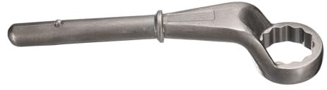 sourcing map Llave de mango tubular de extremo de caja de 1-5/8 pulgadas CR-V de 12 puntos de compensación de un solo extremo llave Torx de cuello alto para apretar quitar tornillos y sujetadores,