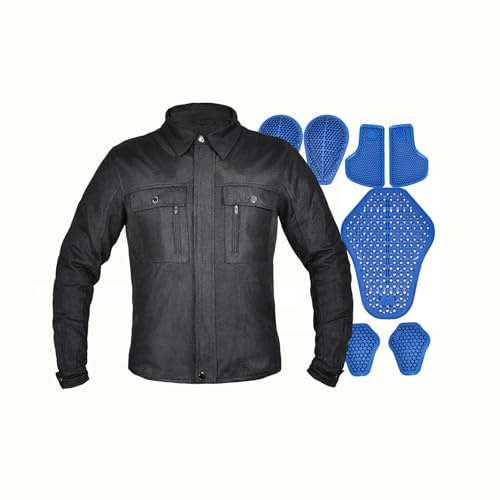 Herren-Sommer-Mesh- Und Motorradjacke Mit Brust-, Ellbogen-, Schulter- Und Rückenprotektoren Und Herausnehmbarem Futter