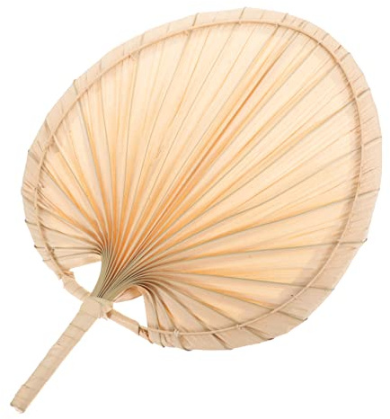 LIFKOME Ventaglio Di Tife Ventaglio a Mano Con Manico Auto Ventaglio D'epoca Rosa Ventaglio Intrecciato Ventagli Intrecciati Mini Ventilatore Personale Banca Tenuto Foglie Di Palma