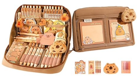 svpfuo Federmäppchen, Mäppchen, Federmappe, Geeignet Für 12 Lagen Große Kapazität, Federtasche. Kapybara Bleistifttasche Mit Hoher Farbe, Niedliche Schreibwarentasche. Schlampermäppchen