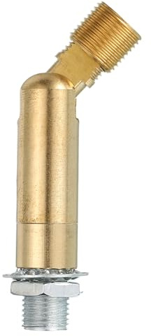 MECCANIXITY Sloped Ceiling Adapter, 180/345 Degree 53x12mm M10 Fine Thread Sloped Ceiling Light Fixture Adapter Kit for Ceiling Pendant Light Chandelier Track Suspend(Brass)