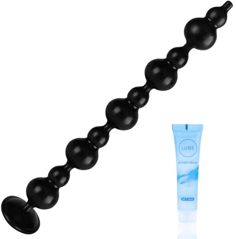35 cm Analkugeln Buttplug con 10 bolas, Analplug Analkette con perlas anales para hombres y mujeres, Dildo anal extra largo Gancho anal Masturbador anal Juguete sexual Juguete sexual