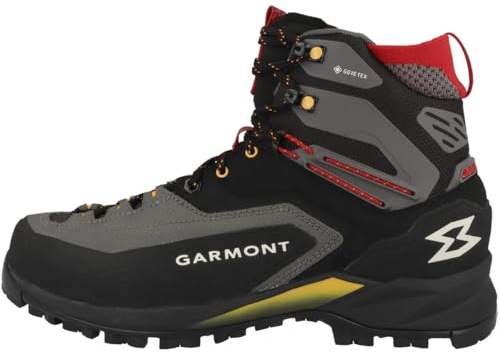 GARMONT Scarpe da montagna Akron Mid GTX impermeabili e stabili da uomo, con suola antiscivolo e tomaia traspirante, Black Garmont Orange, 44 EU