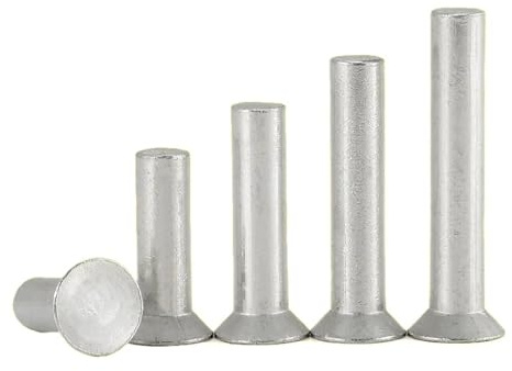 Remaches sólidos, Remaches de aluminio con cabeza avellanada sólida, surtidos, M2 a M8, varios tamaños(30mm,M5 (50pcs))