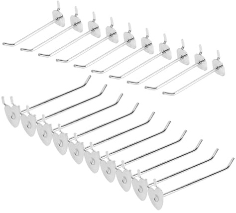 WEKADRIN 20Pcs Premium Iron Pegboard Hooks Heavy Duty Perforated Wall Hooks for Garage Kitchen Workshop Heart Apple Shape for Home and Professional Use