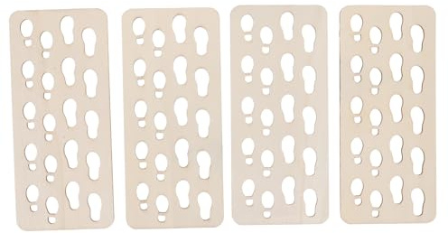 FRCOLOR 4 Pièces Pochoirs de Noël Mini Réutilisables Modèles de Père Noël pour Peinture sur Sol Mur et Fenêtre Décorations DIY Festives