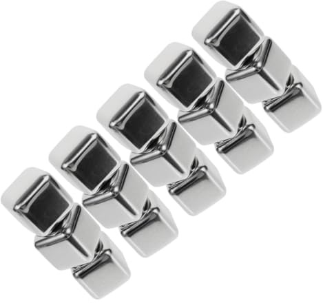 Toyvian 15pezzi Cubetti Di Ghiaccio in Acciaio Alimentare Per Whisky e Bevande Pietre Rinfrescanti Riutilizzabili Design Compatto e Leggero Per Uso Domestico