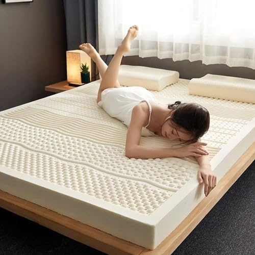 Natural Latex Mattress, 7-Zone Comfort, Soft Body Massage, Medium Firm, 5cm Thick, Queen Size