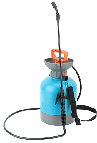 Haofy Pump-Drucksprüher mit 2 Gallonen Fassungsvermögen für Längere Nutzung mit Feiner Nebeldüse, Tragbarer Gartensprüher für Gartenpflege, Außenreinigung, Haustierpflege (3L Blau)