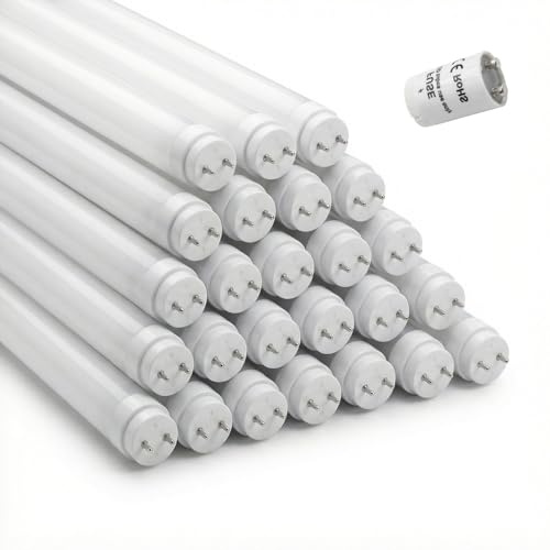 Area illumina Tubi LED T8 G13 60/90/120/150 cm – Alta Efficienza – 4000K Luce Naturale o 6000K Luce Fredda – Starter Incluso – 360° – Vetro (25, 150 cm Luce Naturale 4000K)