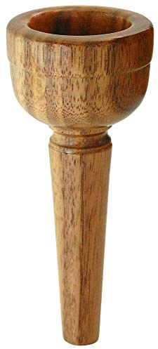 Lechgold MUN28 Mundstück für Alphorn 28 mm (aus Nussholz, Kesselweite: 28 mm, Kesseltiefe: 25 mm, Durchgangsbohrung: 5,5 mm)