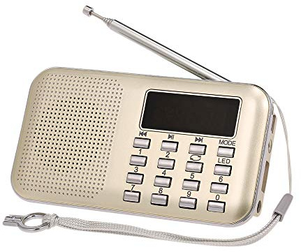 Docooler Y-896 Mini Radio FM Portable numérique Haut-Parleur stéréo 3W Lecteur Audio MP3 Qualité Audio Haute fidélité avec Support écran de 2 Pouces Support Clé USB Carte TF Entrée auxiliaire