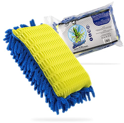 Nuke Guys - Bug Swiper - Spugna per insetti 2 in 1 - Spugna per lavaggio professionale dell'auto - Microfibra di alta qualità per la manutenzione dell'auto