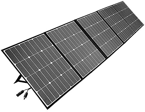 Litionite Arun 220W Fällbar och bärbar solpanel med lutande stöd - Utbyggbar för små solsystem - Laddare för Elgenerator/Elektrisk strömgenerator/externt batteri/energiackumulator