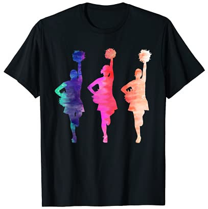 Cheerleading Cheer Squad Mädchen Bunte Cheerleader T-Shirt