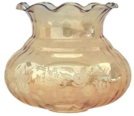 SAYOL - Tulipa de Cristal Sevilla ÁMBAR 15x15cm con Boca de 5 cm LB 529584D - LB 529584D