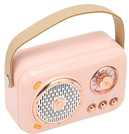 Système de Haut-parleurs de Sonorisation Bluetooth Rétro Portable avec Microphone sans Fil, 6 Modes Sonores, Haut-Parleur Bluetooth et Microphone pour Enfants Adultes Fête à