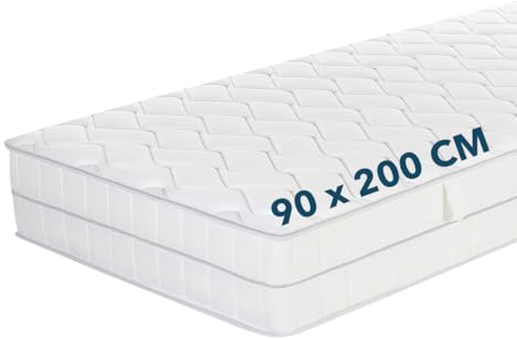 Ortho-Relax Kaltschaummatratze 90x200cm, ca. 19cm hoch, Härtegrad H4, 100 Nächte Probeschlafen, Allergiker geeignet atmungsaktive Matratze, Luftkanal 5-Zonen-Spezial-Komfortschaum-Matratze
