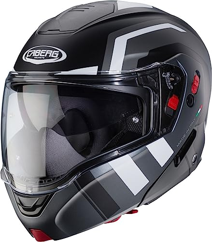 CABERG Helmet Horus X Road MATT Black / Gun Metal / White XS